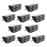 10-pack NIZLED B24RF, vinklat 13 cm back-/arbetsljus, 24W, arbetsljuspaket