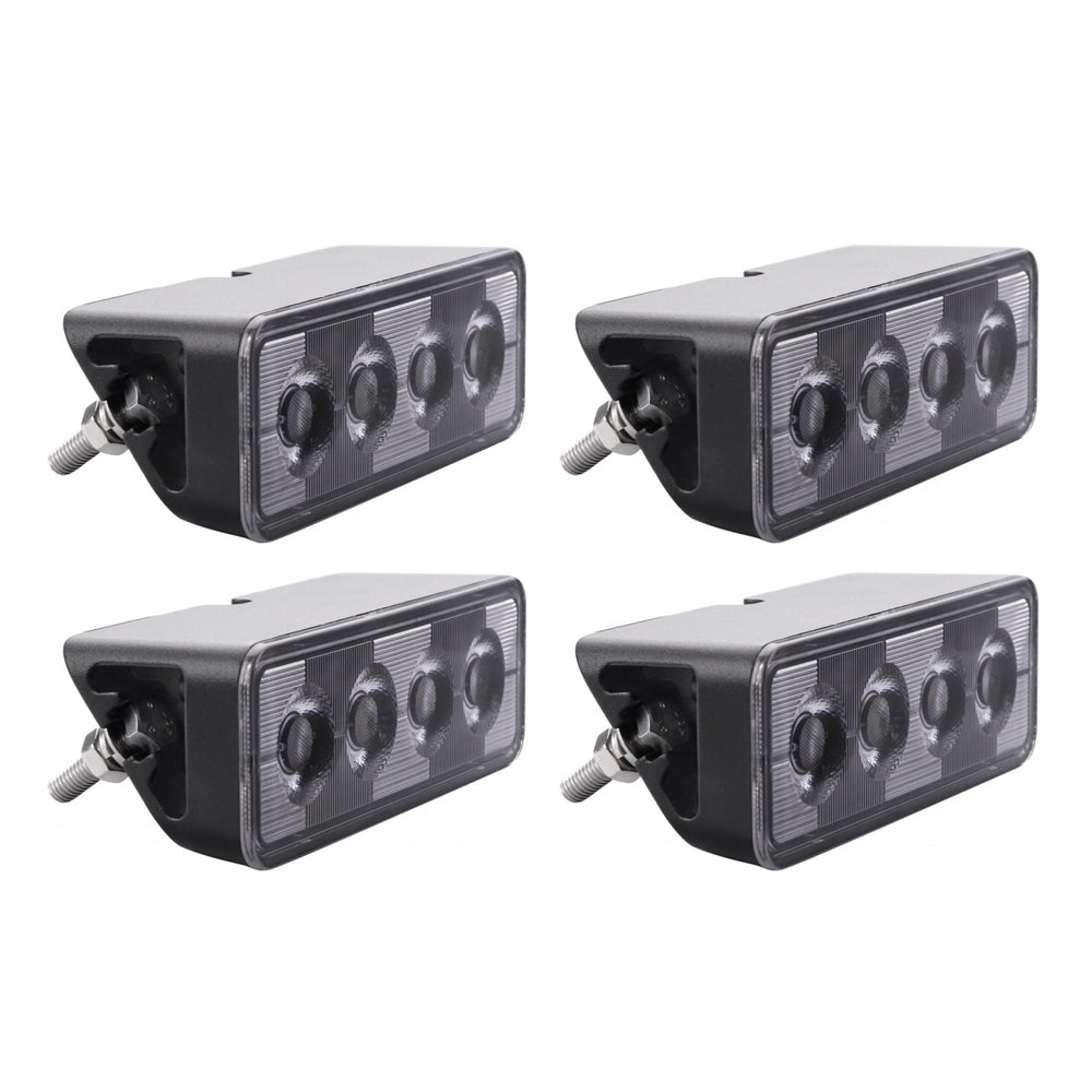 4-pack NIZLED B24RF, vinklat 13 cm back-/arbetsljus, 24W, arbetsljuspaket