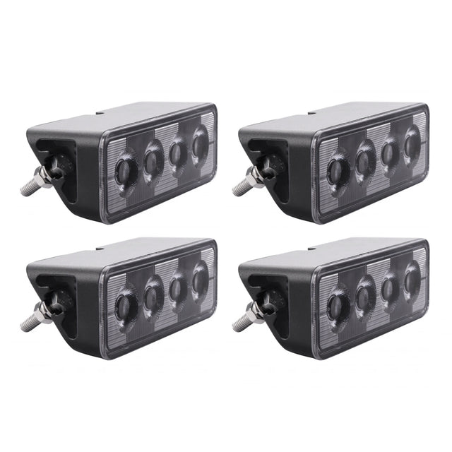 4-pack NIZLED B24RF, vinklat 13 cm back-/arbetsljus, 24W, arbetsljuspaket