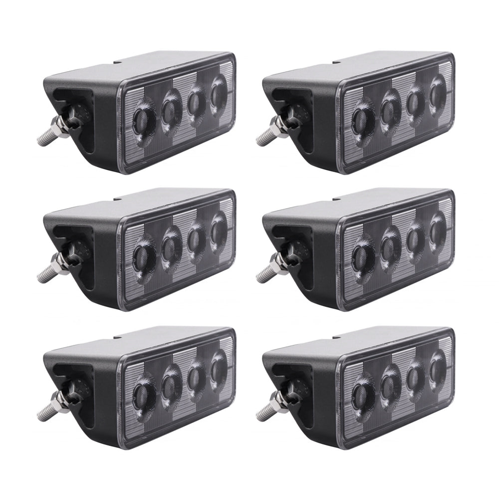 6-pack NIZLED B24RF, vinklat 13 cm back-/arbetsljus, 24W, arbetsljuspaket