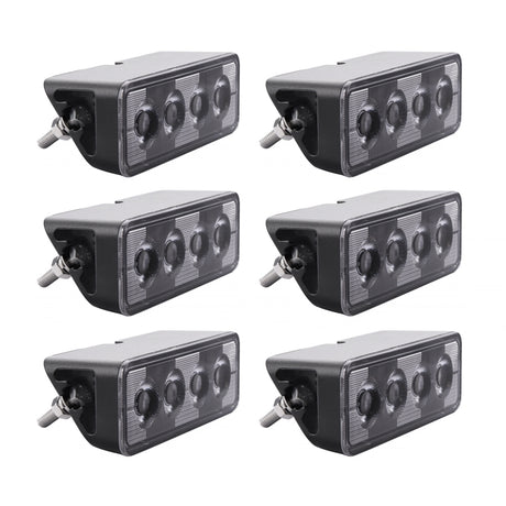 6-pack NIZLED B24RF, vinklat 13 cm back-/arbetsljus, 24W, arbetsljuspaket