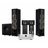 Dynavoice Definition 5.1 hemmabiopaket med Marantz Cinema 60 silver