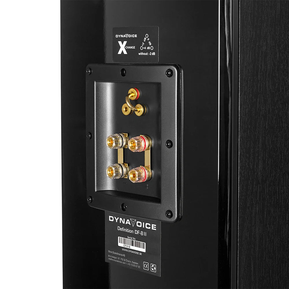 Dynavoice Definition DF-8II & Challenger CSB-V12 i svart, 2.1 högtalarpaket
