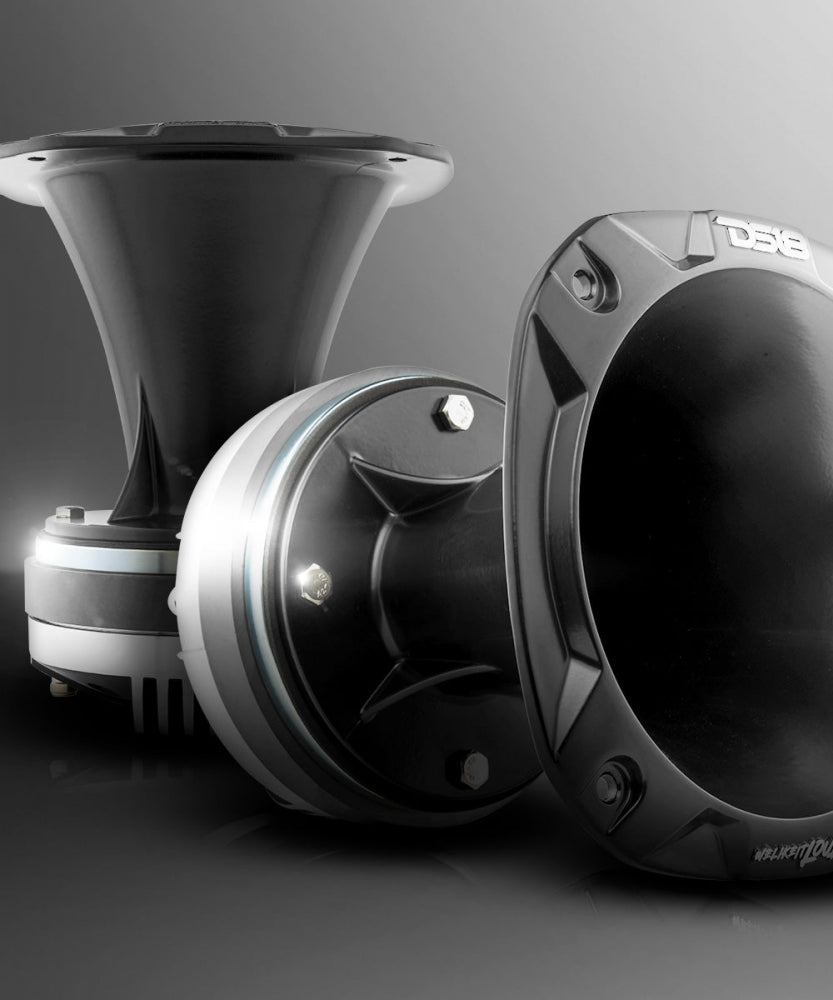 DS18 PRO-DKH1F, högljudd 2tums fenoldriver med horn
