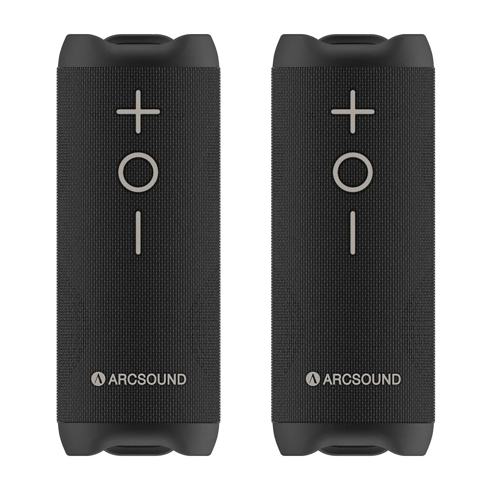 2-pack Arcsound EDGE Bluetooth-högtalare, svart