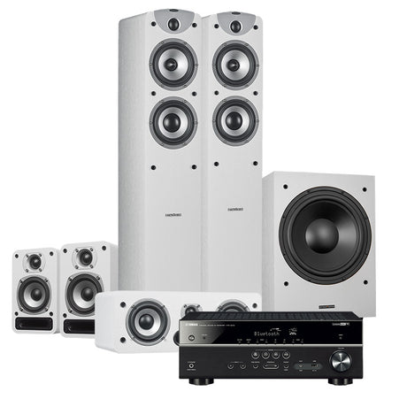 Dynavoice Magic F-5 EX Hembiopaket 5.1 Vit & Yamaha HTR-4072