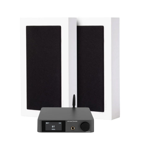 Dynavoice CA802BT & 2-pack DLS Flatbox Midi v2, stereopaket