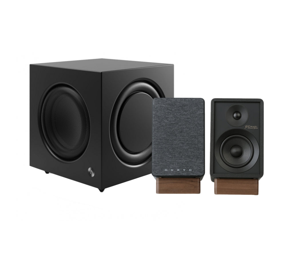Onkyo GX-30ARC med Audio Pro SW-10 aktivt 2.1 högtalarpaket, svart