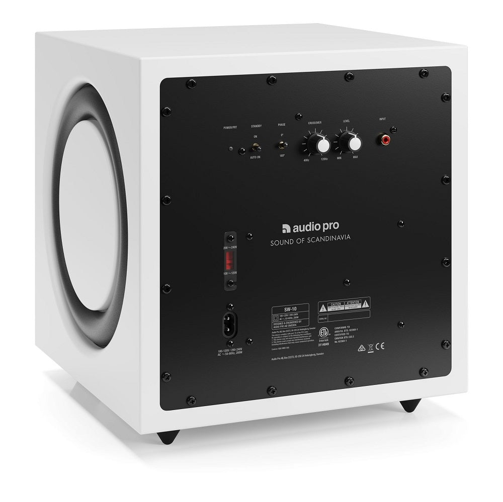 Onkyo GX-30ARC med Audio Pro SW-10, aktivt 2.1 stereopaket i vitt
