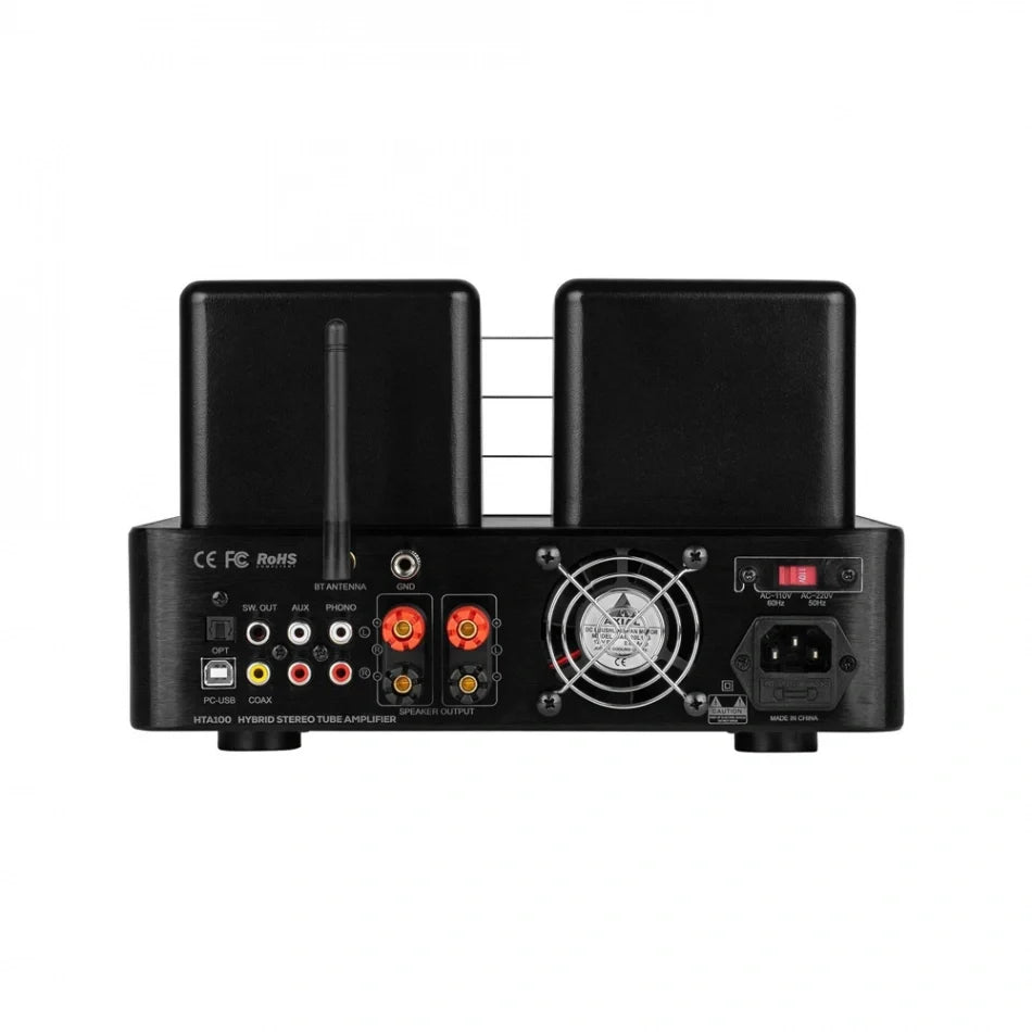Dayton Audio HTA100 & Dynavoice DM-6II, svart stereopaket