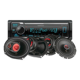 Kenwood KMM-BT309 & Bass Habit PLAY-högtalare, bilstereopaket