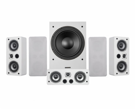 Dynavoice Magic LCR-4 EX v3 högtalarpaket 5.1 med MW12, vitt