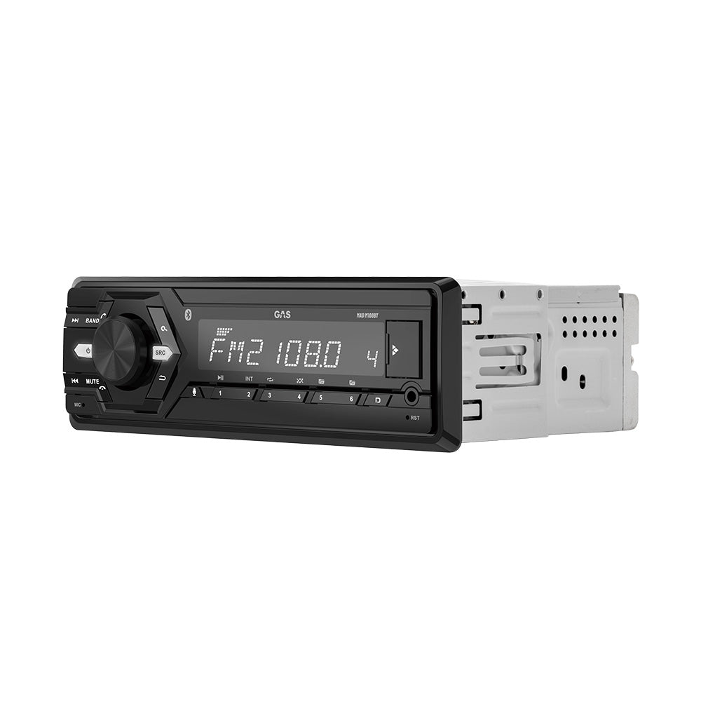 GAS MAD M100-BT bilstereopaket med Bass Habit Rebel-högtalare