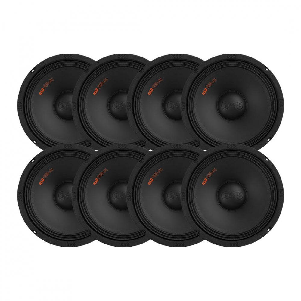 8-pack GAS MAD PM2-104, grym 10 tums midbas
