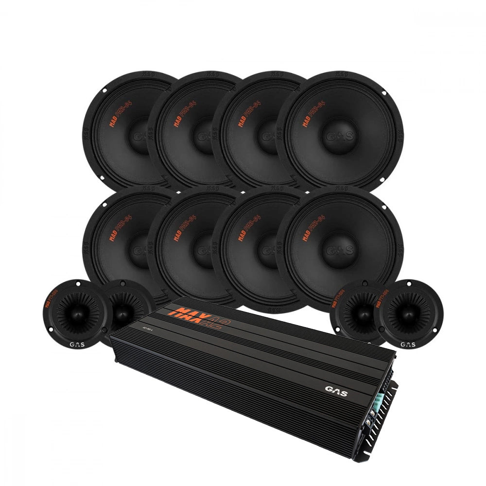 8-pack GAS MAD PM2-64 med PT1-254 SPL-paket med steg, large