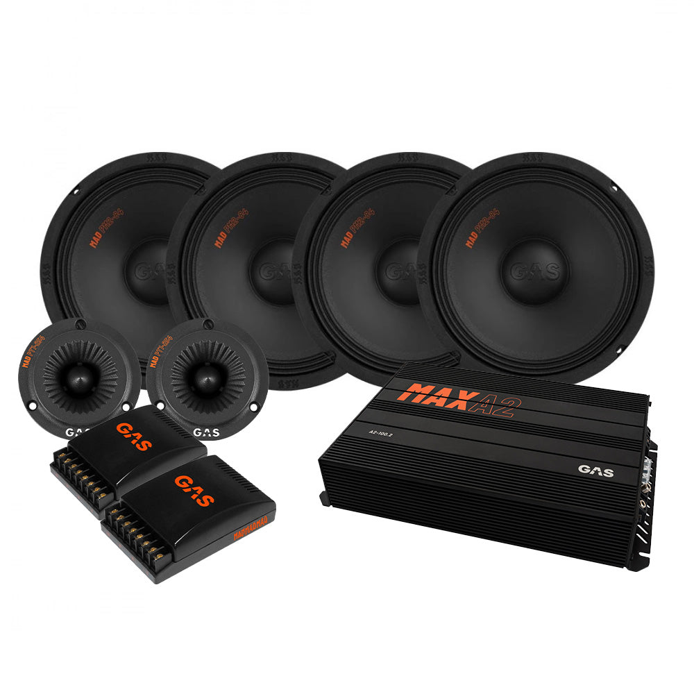 4-pack GAS MAD PM2-84 SPL-paket med steg, medium
