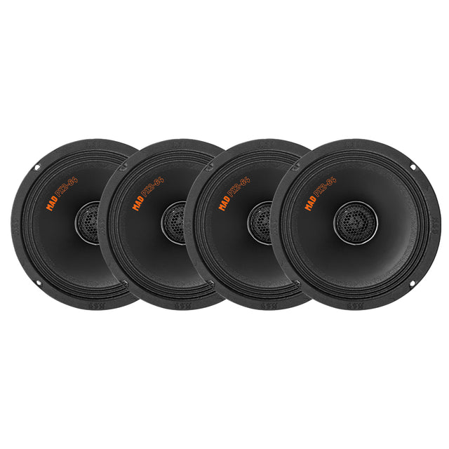 4-pack GAS MAD PX2-64, grym 6.5 tums koaxialhögtalare