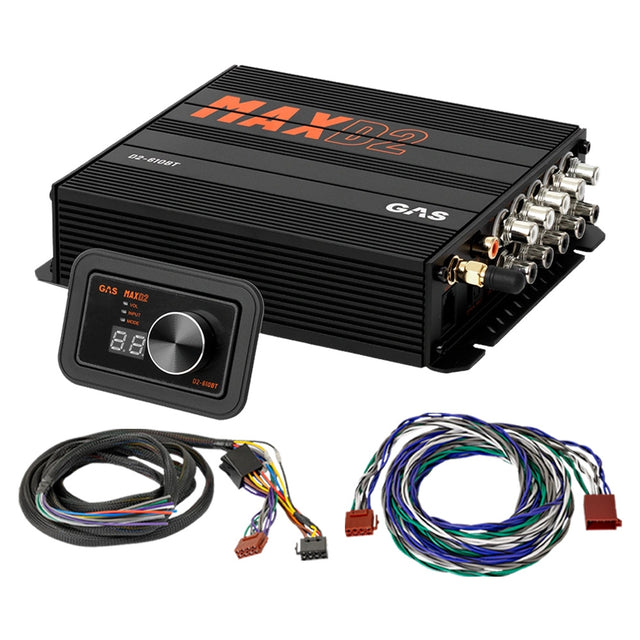 GAS MAX D2-610BT, 10-kanalig ljudprocessor/DSP till bilar med ISO/universal