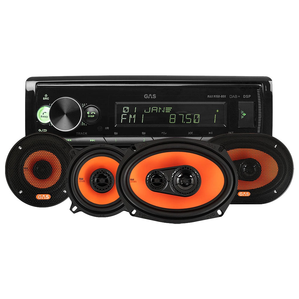 GAS MAX M150-BDX & GAS MAD X2-högtalare, bilstereopaket