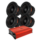 4-pack GAS MAX S1-8D1 & Bass Habit SPL ELITE 5100.1DF, baspaket