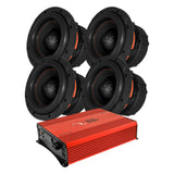 4-pack GAS MAX S1-8D1 & Bass Habit SPL ELITE 5100.1DF, baspaket