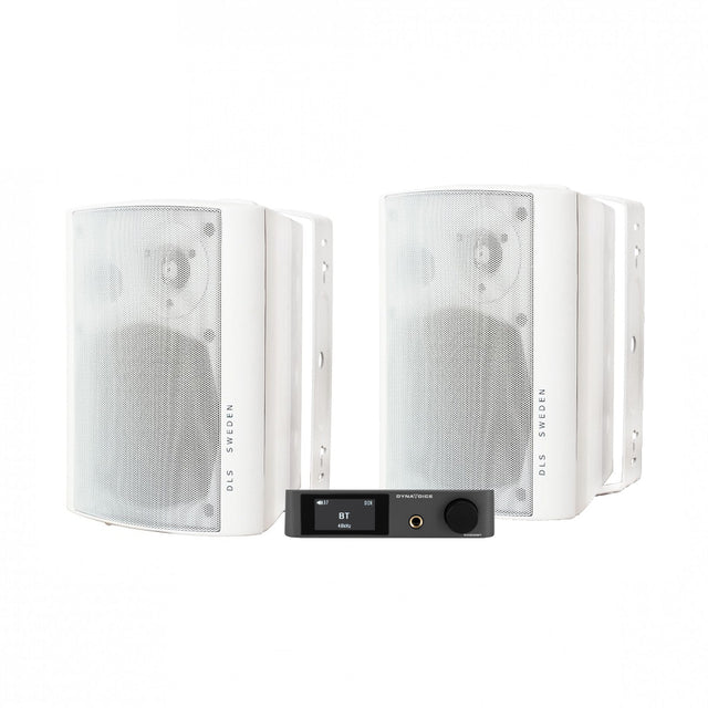 Dynavoice CA802BT & DLS MB5i utomhushögtalare, vit