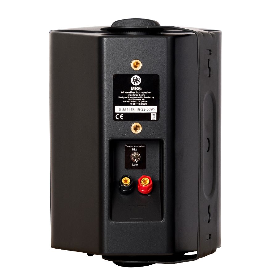 Dynavoice CA802BT med SC4B & 2 par DLS MB5i utomhushögtalare, svart