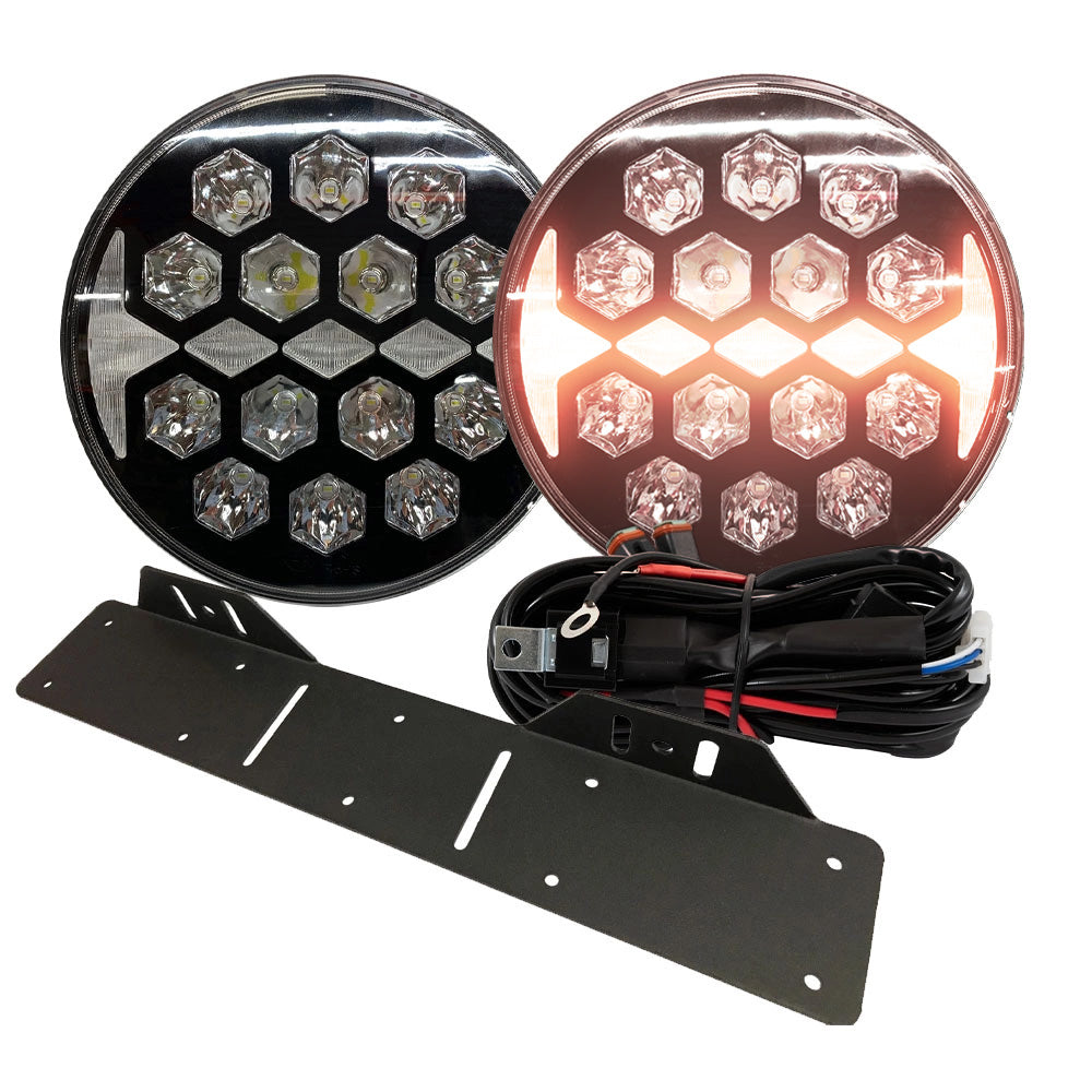 NIZLED Extraljuspaket 2-pack R140DRL, 140W med fäste och kabelstam