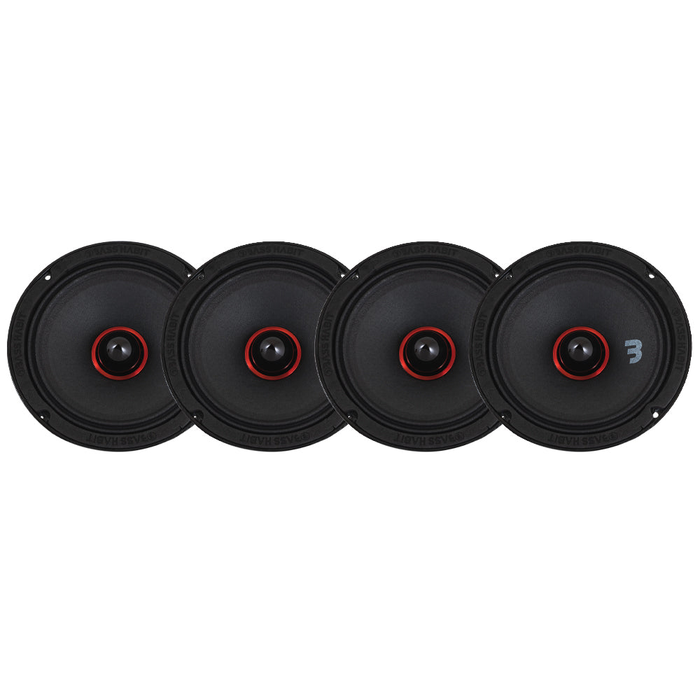 4-pack Bass Habit SPL Elite SE165M 6.5" midbas