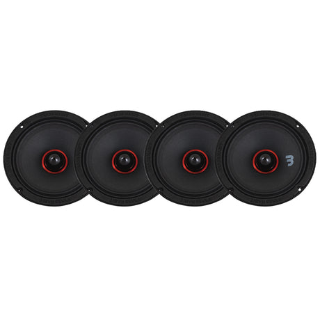 4-pack Bass Habit SPL Elite SE165M 6.5" midbas med Tershine Tvättpaket