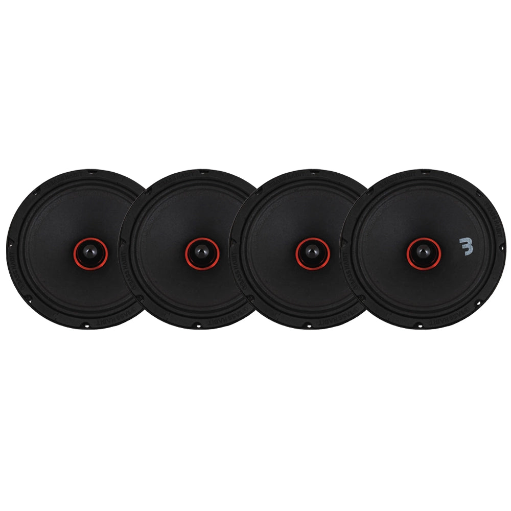 4-pack Bass Habit SPL Elite SE200M 8" midbas