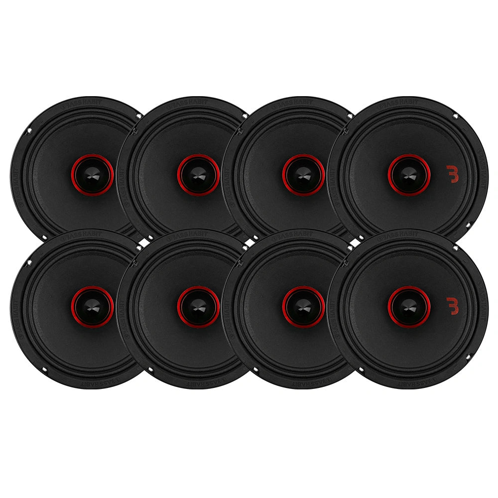 8-pack Bass Habit SPL Elite SE2200M, brutal 8" midbas