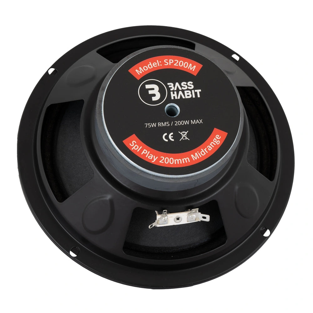 4-pack Bass Habit Play SP200M med diskanter och bilschamnpo