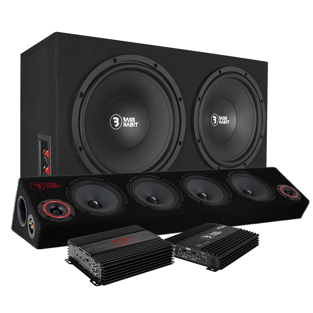 Bass Habit raggarpaket med 6.5" raggarplanka, baslåda med RA2000W