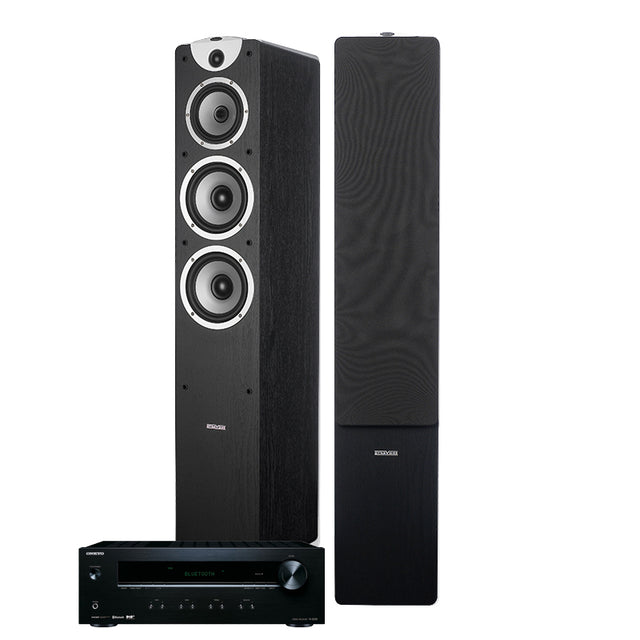 Onkyo TX-8220 & Dynavoice Magic F-7 svart, 2.0 stereopaket