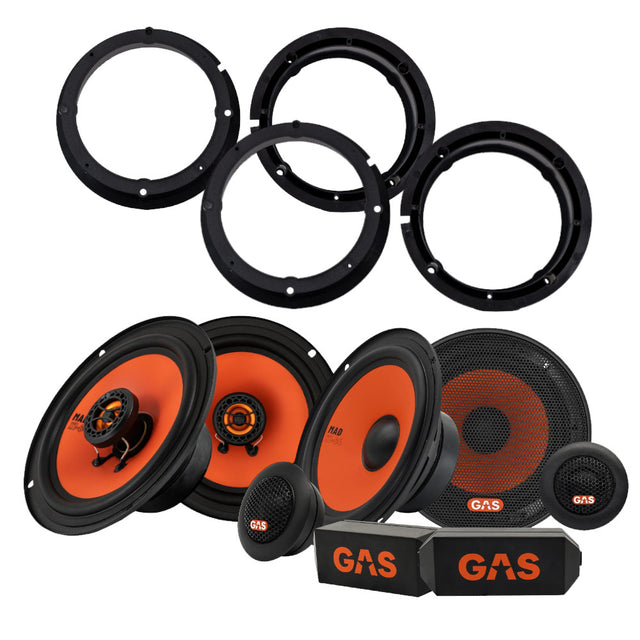 GAS 6.5" MAD K1 & X1-högtalarpaket, VW/Skoda/Seat 1997-2014