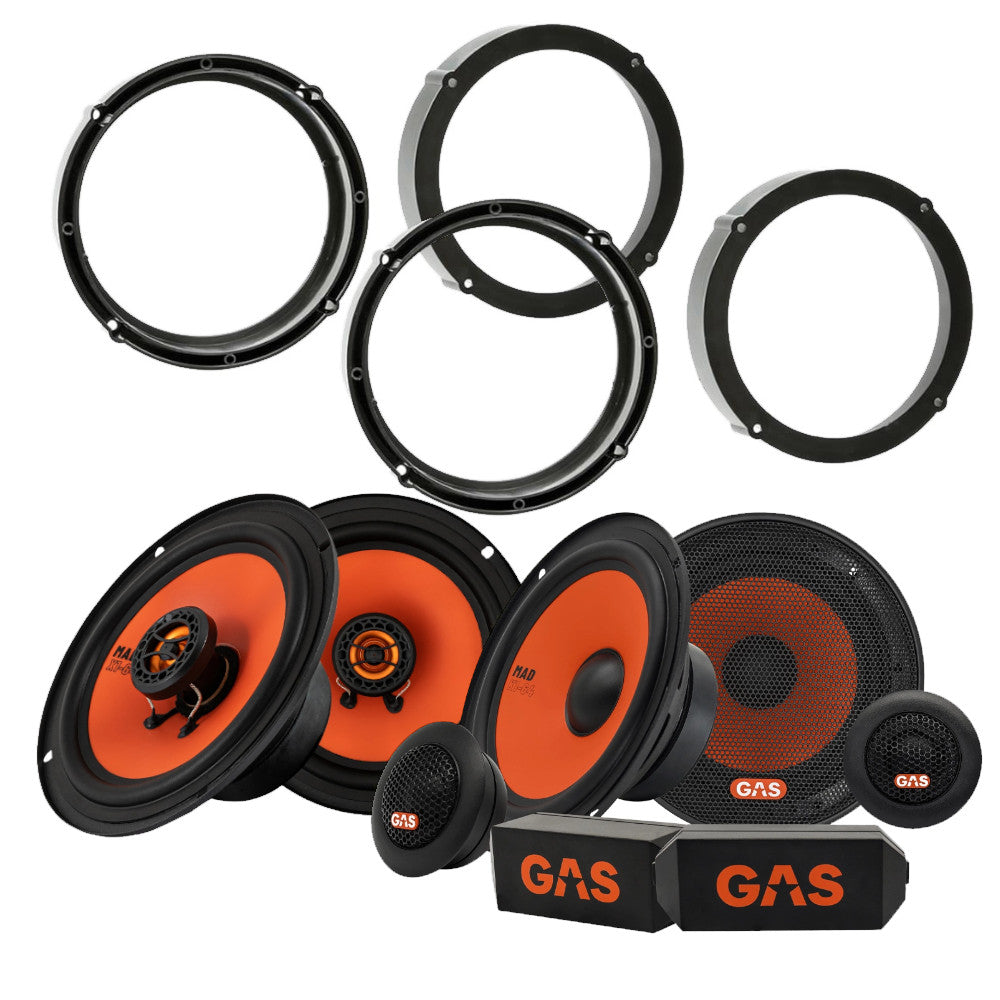 GAS 6.5" MAD K1 & X1-högtalarpaket, VW/Skoda/Seat