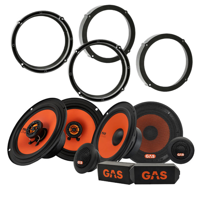 GAS 6.5" MAD K1 & X1-högtalarpaket, VW/Skoda/Seat