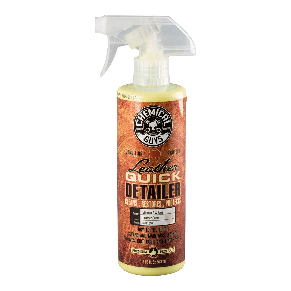 Chemical Guys Leather Quick Detailer, 473 ml – Snabb läderrengöring för naturligt och konstläder