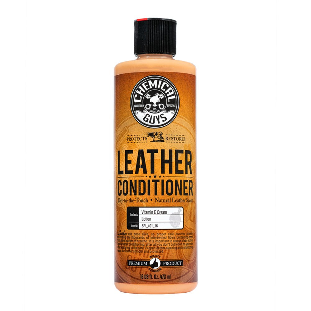 Chemical Guys Leather Conditioner, 473 ml – Återfuktande lädervård med naturlig finish