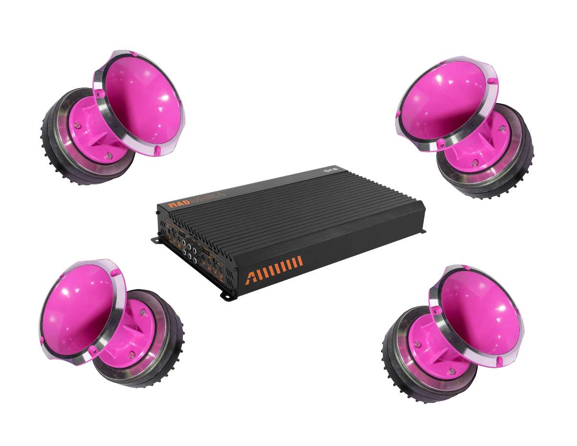 4-Pack Loud as Hell Terror 3" med MAD A2-85.4, Galet tungt kit