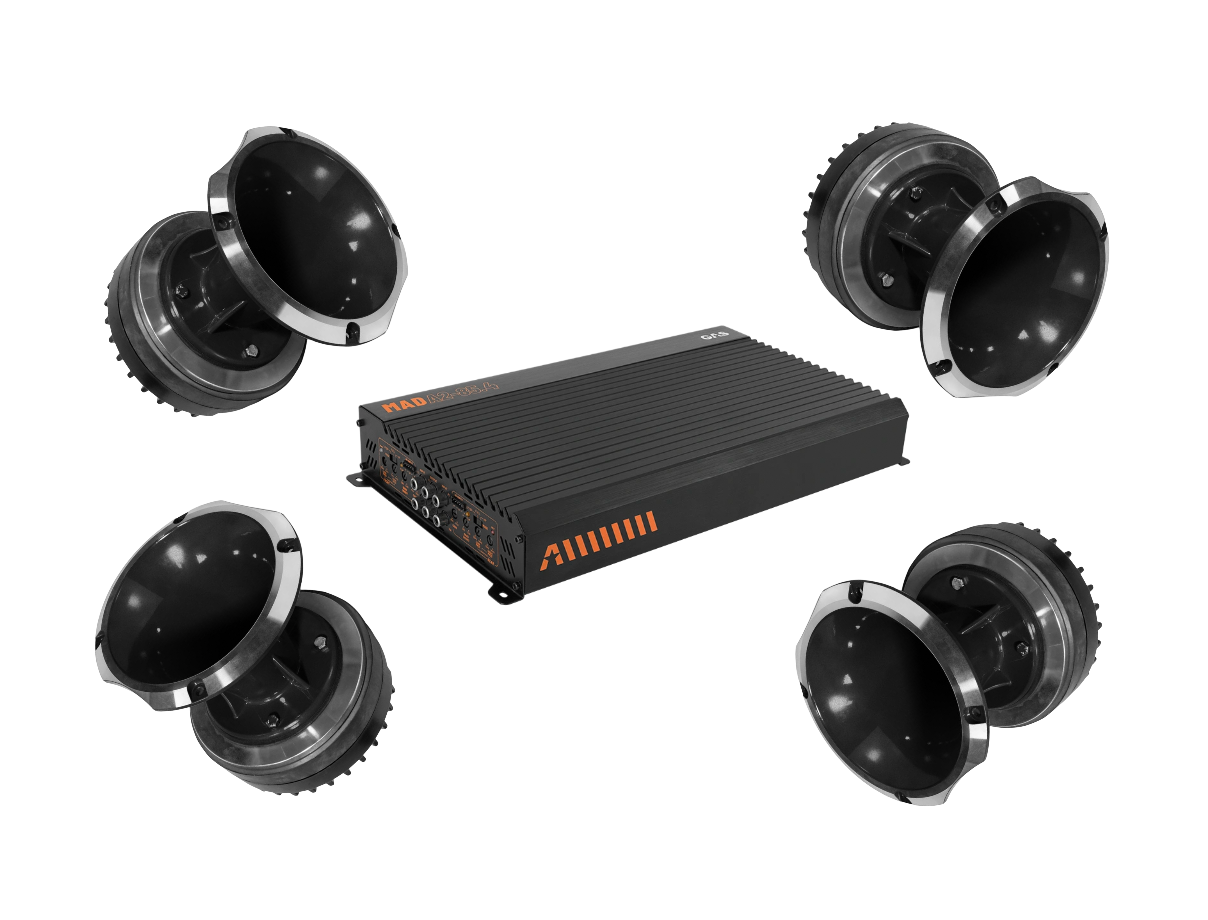 4-Pack Loud as Hell Terror 3" med MAD A2-85.4, Galet tungt kit