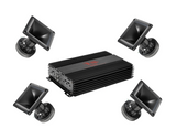 4-Pack Loud as Hell horndiskant med Rebel RA800W, Galet kit