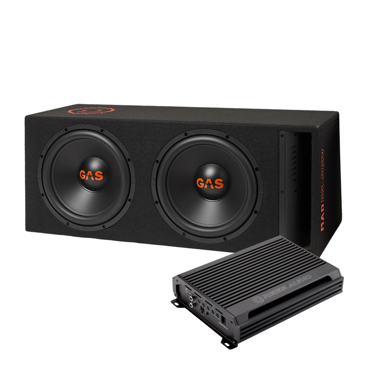 GAS MAD B2-212V + Bass Habit RA2000W + Reiss RS-W1000.1D Kit