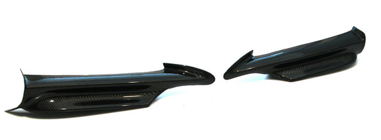BMW E90/91 Frontspoiler läpp set i äkta kolfiber för M-Technik typ 2 fram spoiler