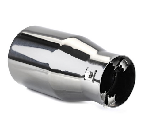Slutrör - rostfritt stål, singel-utblås, MT 018BC, svart krom