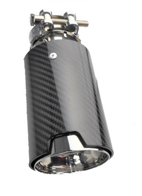 Kolfiber avgasslutrör - Universal - Anslutning: 63MM / Yttre diameter: 89mm