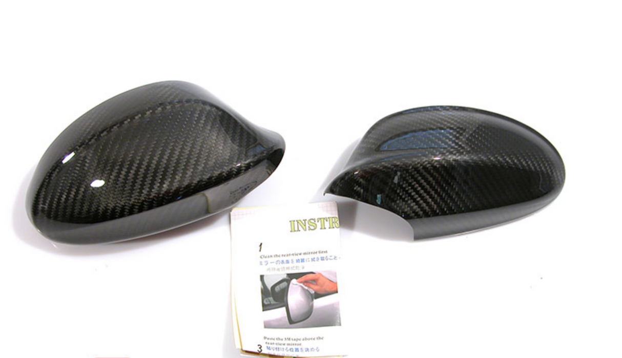 BMW E90/91 Sidospegelsskydd äkta kolfiber H+V-sida
