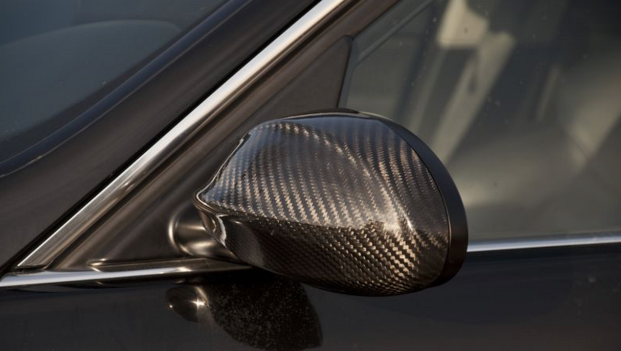 BMW E90/91 Sidospegelsskydd äkta kolfiber H+V-sida