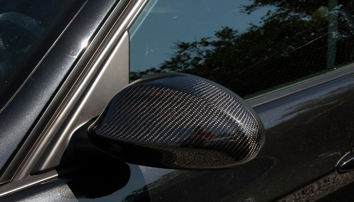 BMW E90/91 Sidospegelsskydd äkta kolfiber H+V-sida